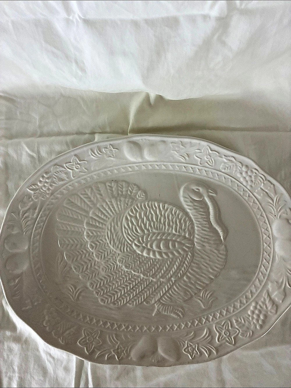 White Turkey Serving Platter